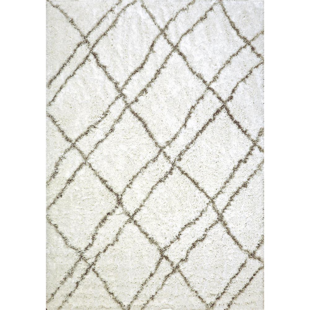 Dynamic Rugs 7431-100 Nordic 7.5 Ft. X 10.6 Ft. Rectangle Rug in White/Silver